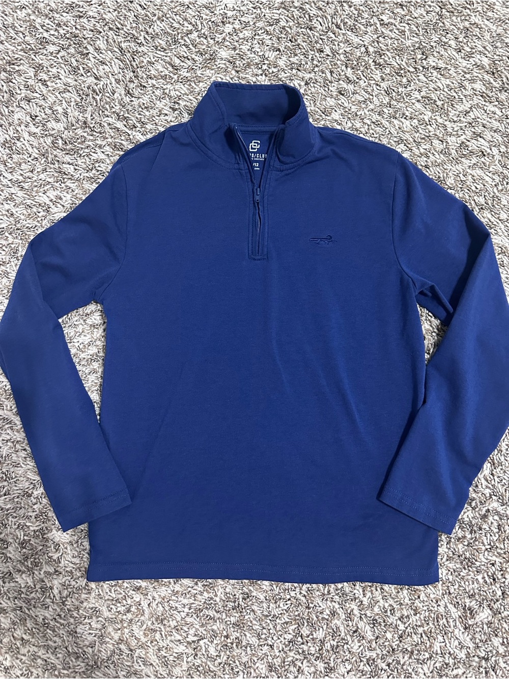 Class Club Boys Navy Blue Quarter-Zip Pullover